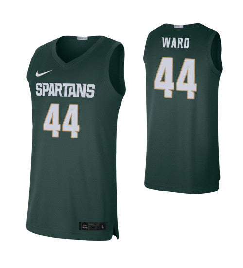 Michigan State Spartans 44 Nick Ward Green College Basketball Jersey 3013 retro stitched fan jersey RTJ9636 image 1