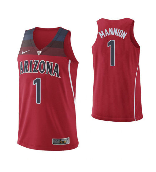 Arizona Wildcats Nico Mannion Hyper Elite College Basketball Jersey Red retro stitched fan jersey RTJ6381 image 1