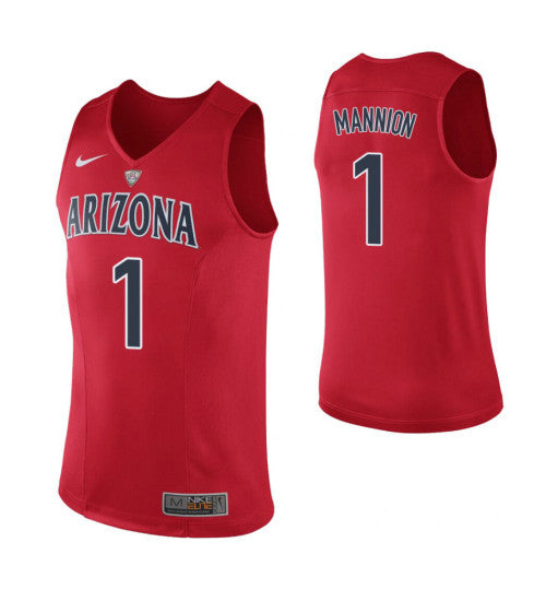 Arizona Wildcats Nico Mannion Hyper Elite Performance College Basketball Jersey Red retro stitched fan jersey RTJ6380