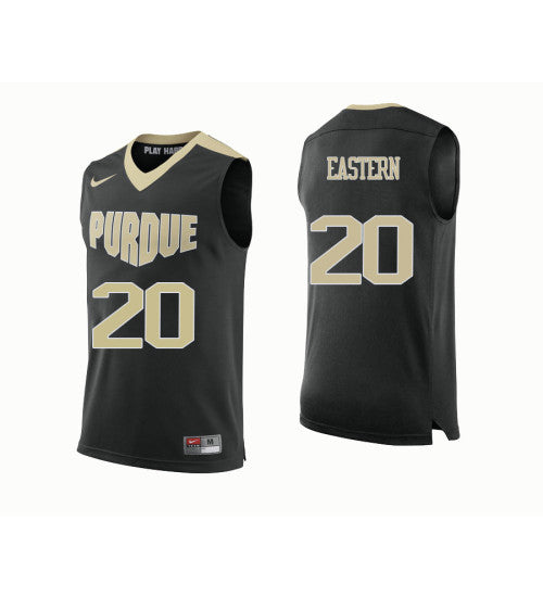 Purdue Boilermakers 20 Nojel Eastern College Basketball Jersey Black retro stitched fan jersey RTJ8262 image 1