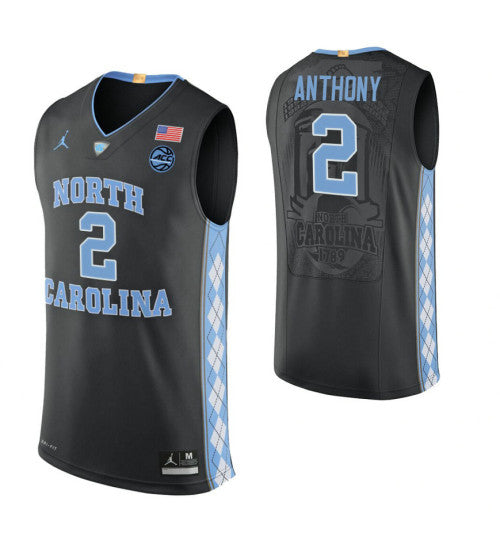 North Carolina Tar Heels 2 Cole Anthony Black College Basketball Jersey 9458 retro stitched fan jersey RTJ3191 image 1