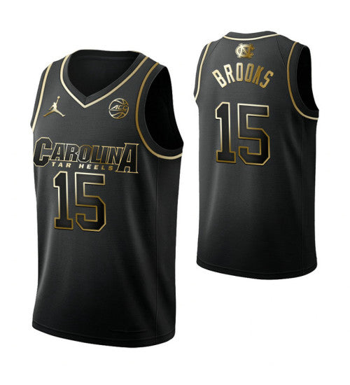 North Carolina Tar Heels 15 Garrison Brooks Black College Basketball Jersey 3634 retro stitched fan jersey RTJ9015