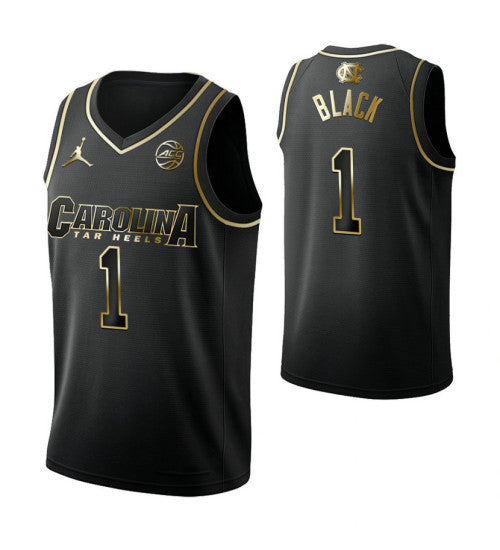 North Carolina Tar Heels 1 Leaky Black Black College Basketball Jersey 9398 retro stitched fan jersey RTJ3251 image 1