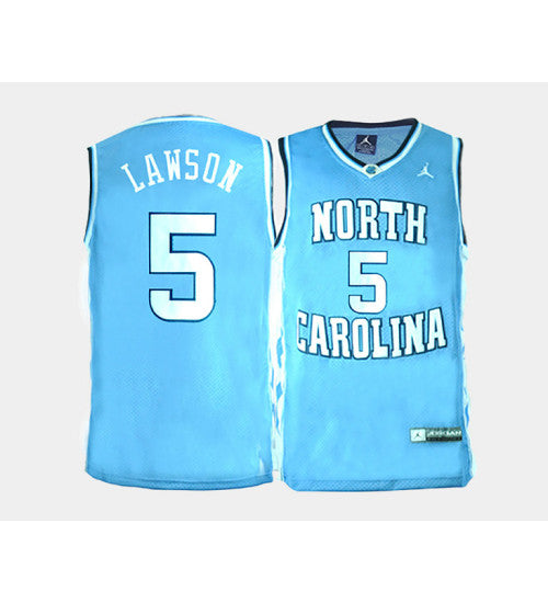 North Carolina Tar Heels 5 Ty Lawson Light Blue Home College Basketball Jersey retro stitched fan jersey RTJ8888 image