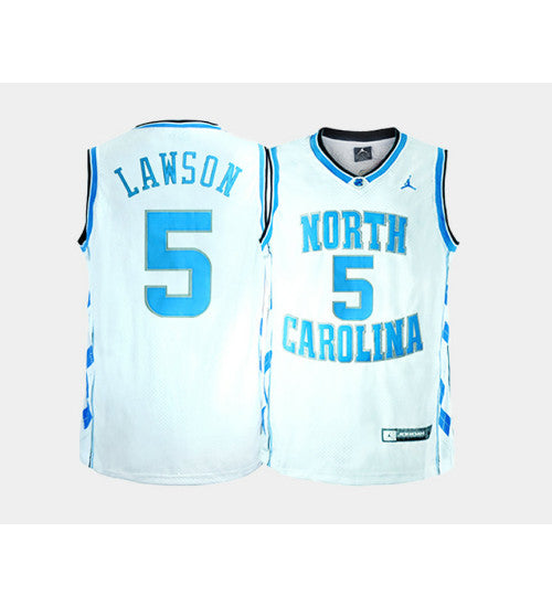 North Carolina Tar Heels 5 Ty Lawson White Road College Basketball Jersey retro stitched fan jersey RTJ8886 image 1