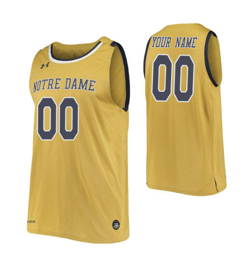 Notre Dame Fighting Irish Custom Jersey Gold retro stitched fan jersey RTJ8715 image 1