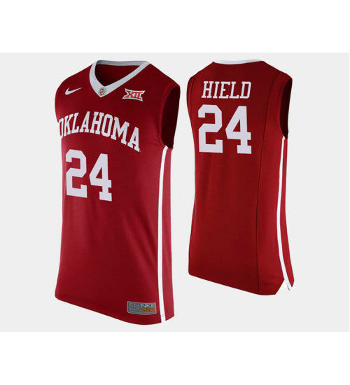 Oklahoma Sooners 24 Buddy Hield Crimson Road College Basketball Jersey retro stitched fan jersey RTJ8538 image 1