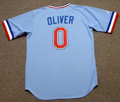 Al Oliver Texas Rangers 1981 Baseball jersey retro stitched fan gear RTJ01960
