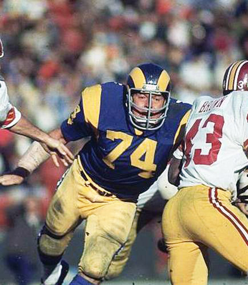 Los Angeles Rams Merlin Olsen 1974 Throwback Football Jersey product image