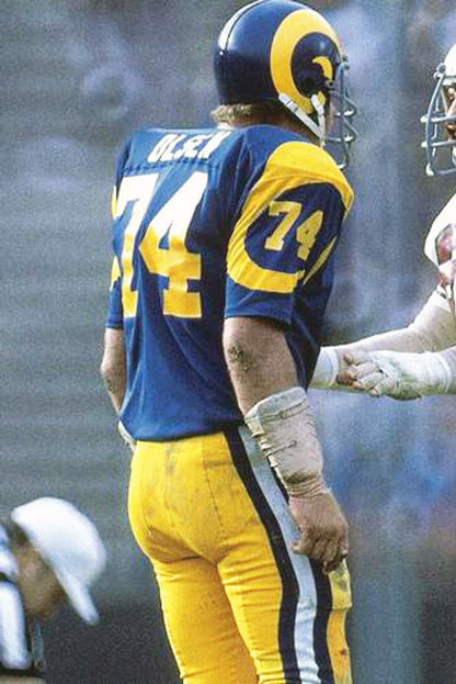 Los Angeles Rams Merlin Olsen 1974 Throwback Football Jersey product image