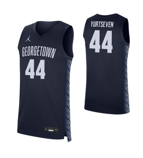 Omer Yurtseven Georgetown Hoyas Navy College Basketball Jersey retro stitched fan jersey RTJ2668 image 1