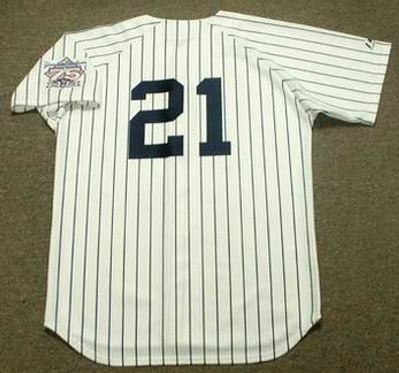 P NYY 1998 Cooperstown Home Stitched Jersey, Vintage Baseball Jersey, Retro Sewn Jersey