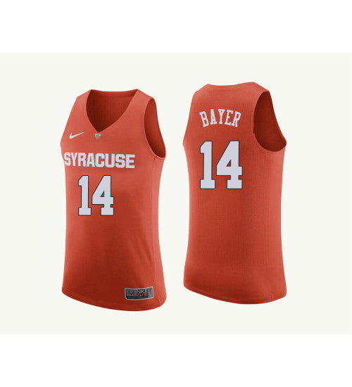 Syracuse Orange 14 Braedon Bayer College Basketball Jersey Orange 4629 retro stitched fan jersey RTJ8020 image 1