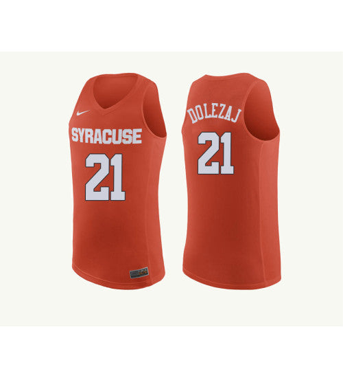 Syracuse Orange 21 Marek Dolezaj College Basketball Jersey Orange 4642 retro stitched fan jersey RTJ8007 image 1