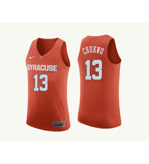 Syracuse Orange 13 Paschal Chukwu College Basketball Jersey Orange 4626 retro stitched fan jersey RTJ8023 image 1