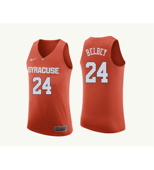 Syracuse Orange 24 Shaun Belbey College Basketball Jersey Orange 4649 retro stitched fan jersey RTJ8000 image 1