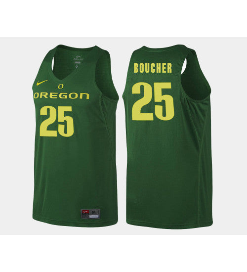 Oregon Ducks 25 Chris Boucher Green Road College Basketball Jersey retro stitched fan jersey RTJ2606 image 1