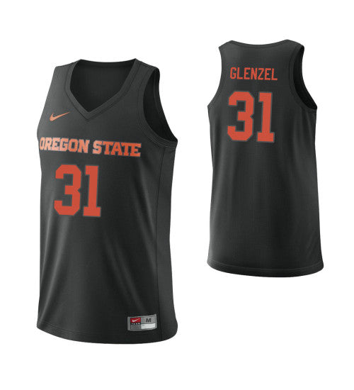 Oregon State Beavers 31 Eli Glenzel College Basketball Jersey Black retro stitched fan jersey RTJ8338 image 1