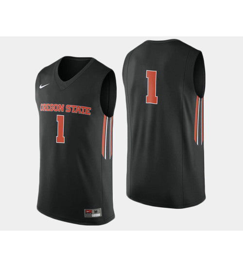 Oregon State Beavers 1 Gary Payton Ii Black Road College Basketball Jersey retro stitched fan jersey RTJ8355 image 1