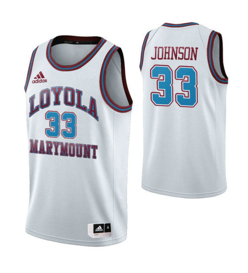 Loyola Marymount Lions 33 Orlando Johnson White College Basketball Jersey retro stitched fan jersey RTJ4265 image 1