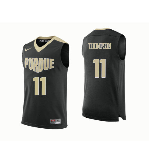 Purdue Boilermakers 11 Pj Thompson College Basketball Jersey Black retro stitched fan jersey RTJ2478 image 1