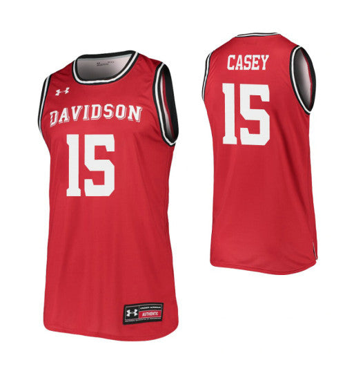 Patrick Casey College Basketball Jersey Red Davidson Wildcats retro stitched fan jersey RTJ8328 image 1