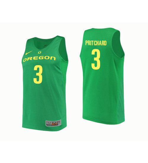 Oregon Ducks 3 Payton Pritchard College Basketball Jersey Green 10050 retro stitched fan jersey RTJ2599 image 1