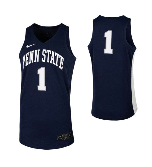 Penn State Nittany Lions 1 College Basketball Jersey Navy retro stitched fan jersey RTJ2534 image 1