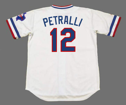 Geno Petralli Texas Rangers 1985 Baseball jersey retro stitched fan gear RTJ00852