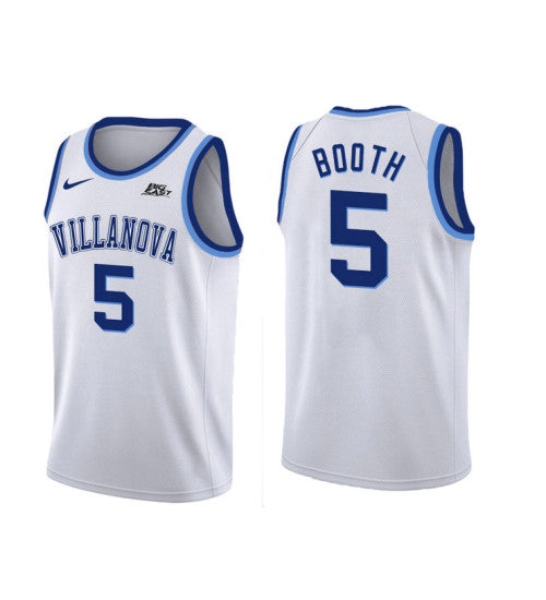 Villanova Wildcats 5 Phil Booth College Basketball Jersey White 11240 retro stitched fan jersey RTJ1409 image 1