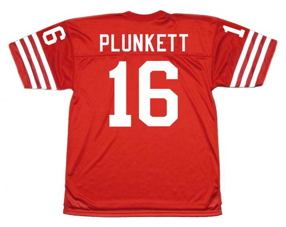 San Francisco 49ers Jim Plunkett 1977 Home Throwback Football Jersey product image