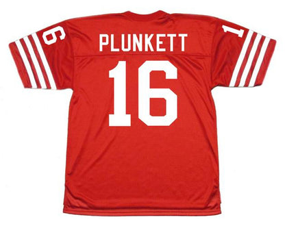 San Francisco 49ers Jim Plunkett 1977 Home Throwback Football Jersey product image