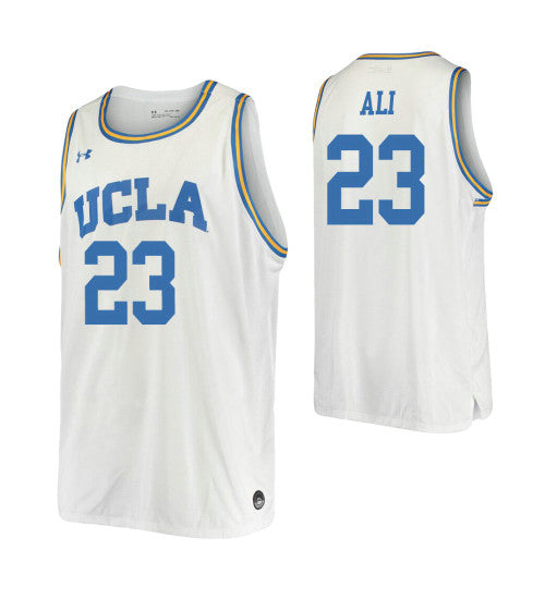 Prince Ali College Basketball Jersey White UCLA Bruins retro stitched fan jersey RTJ8287 image 1