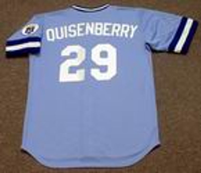 DQ KCR 1985 Away Throwback Baseball Stitched Jersey, Vintage Baseball Jersey, Retro Sewn Jersey