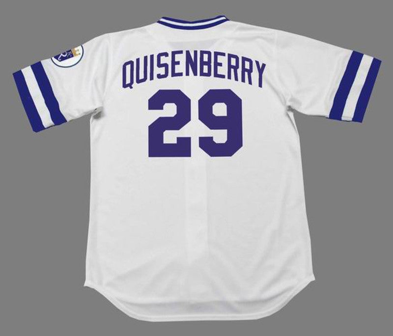 Dan Quisenberry Kansas City Royals 1985 Baseball jersey retro stitched fan gear RTJ01319