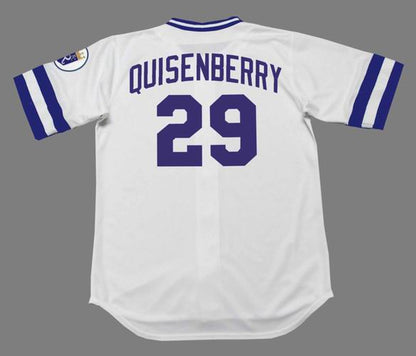 Dan Quisenberry Kansas City Royals 1985 Baseball jersey retro stitched fan gear RTJ01319