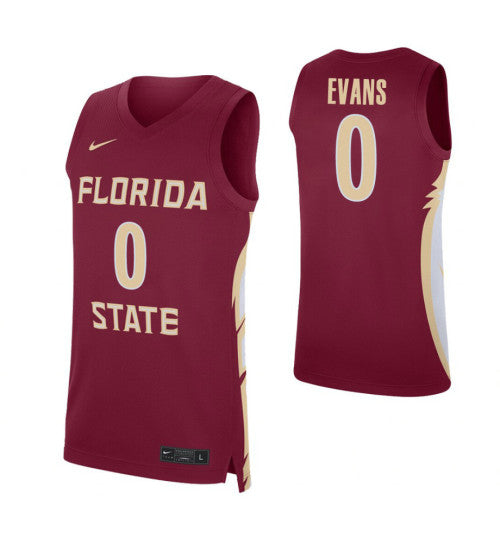 Florida State Seminoles Rayquan Evans College Basketball Jersey Garnet retro stitched fan jersey RTJ11256 image 1