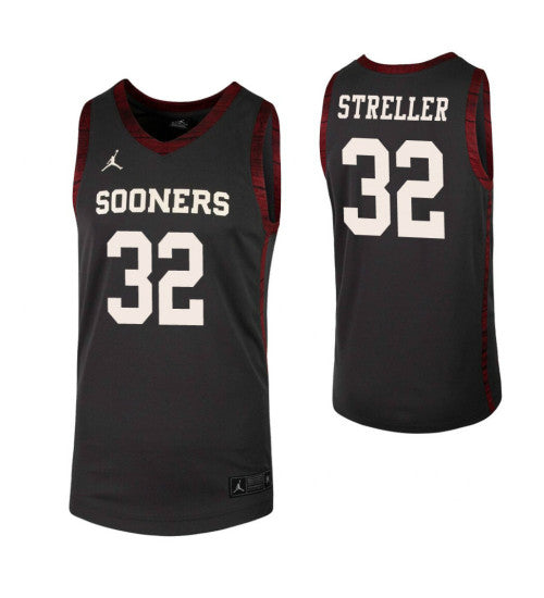 Oklahoma Sooners 32 Read Streller Anthracite College Basketball Jersey retro stitched fan jersey RTJ2737 image 1