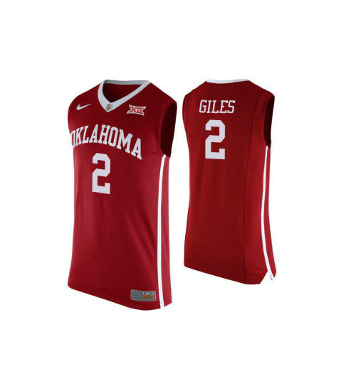 Oklahoma Sooners 2 Chris Giles College Basketball Jersey Red 9883 retro stitched fan jersey RTJ2766 image 1