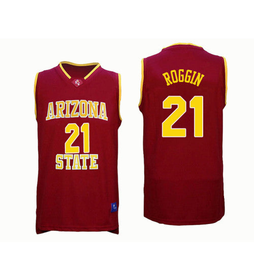 Arizona State Sun Devils 21 Jack Roggin College Basketball Jersey Red retro stitched fan jersey RTJ6609 image 1