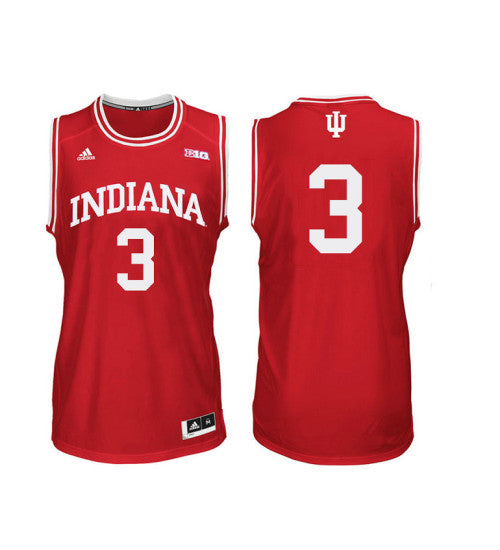 Indiana Hoosiers 3 Justin Smith College Basketball Jersey Red retro stitched fan jersey RTJ5001 image 1