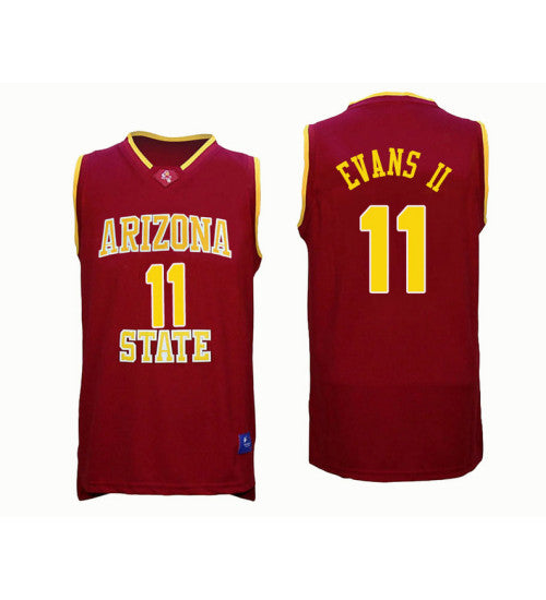 Arizona State Sun Devils 11 Shannon Evans Ii College Basketball Jersey Red retro stitched fan jersey RTJ6624 image 1