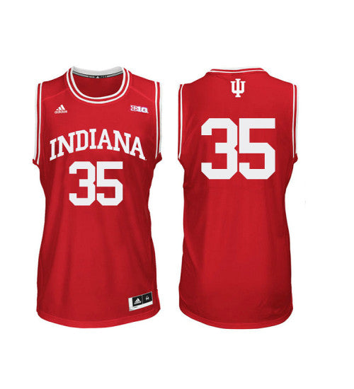 Indiana Hoosiers 35 Tim Priller College Basketball Jersey Red 7661 retro stitched fan jersey RTJ4988 image 1