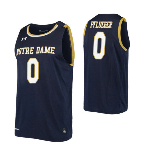 Rex Pflueger College Basketball Jersey Navy Notre Dame Fighting Irish retro stitched fan jersey RTJ2452 image 1