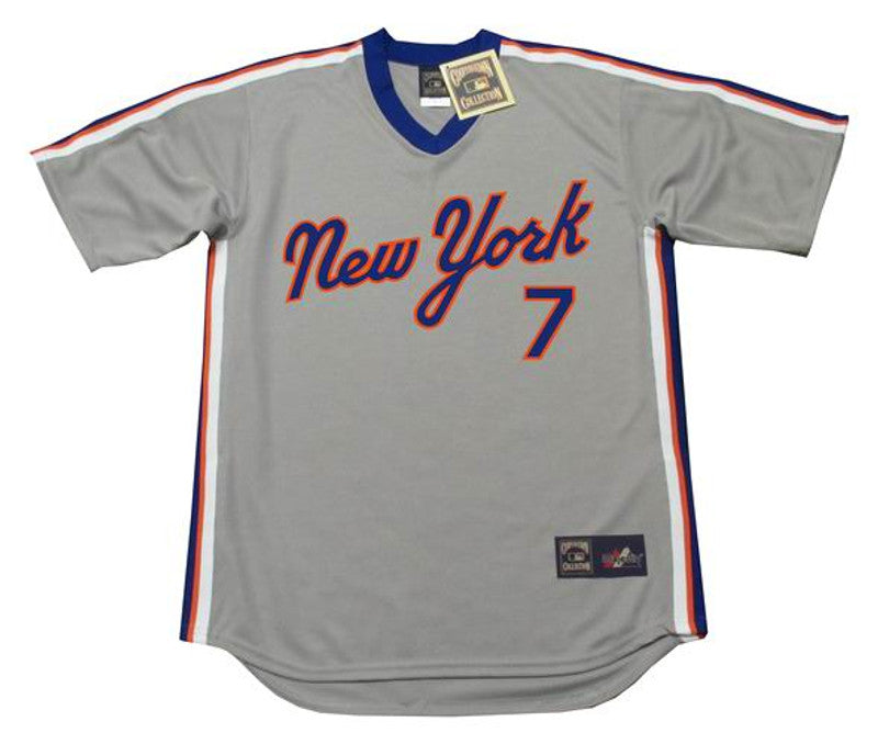 JR NYM 1987 Cooperstown Away Baseball Stitched Jersey, Vintage Baseball Jersey, Retro Sewn Jersey