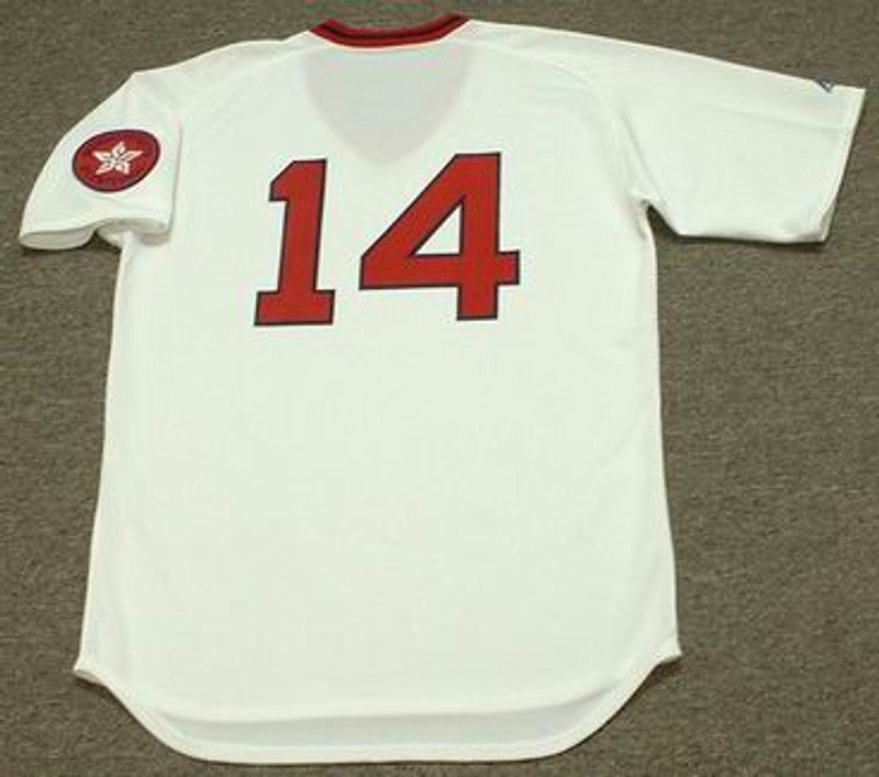 JR BRS 1975 Cooperstown Home Throwback Baseball Stitched Jersey, Vintage Baseball Jersey, Retro Sewn Jersey