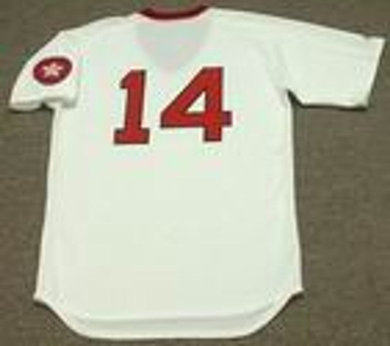 JR BRS 1975 Cooperstown Home Throwback Baseball Stitched Jersey, Vintage Baseball Jersey, Retro Sewn Jersey