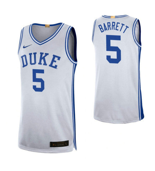 Duke Blue Devils 5 Rj Barrett Limited College Basketball Jersey White retro stitched fan jersey RTJ5547 image 1
