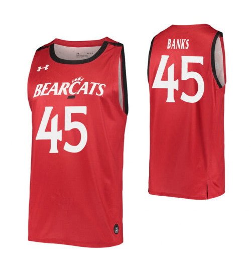 Rob Banks College Basketball Jersey Red Cincinnati Bearcats retro stitched fan jersey RTJ8223 image 1