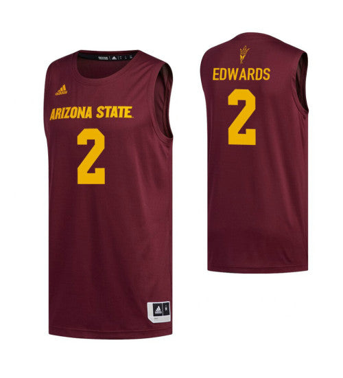 Arizona State Sun Devils 2 Rob Edwards College Basketball Jersey Maroon retro stitched fan jersey RTJ6569 image 1
